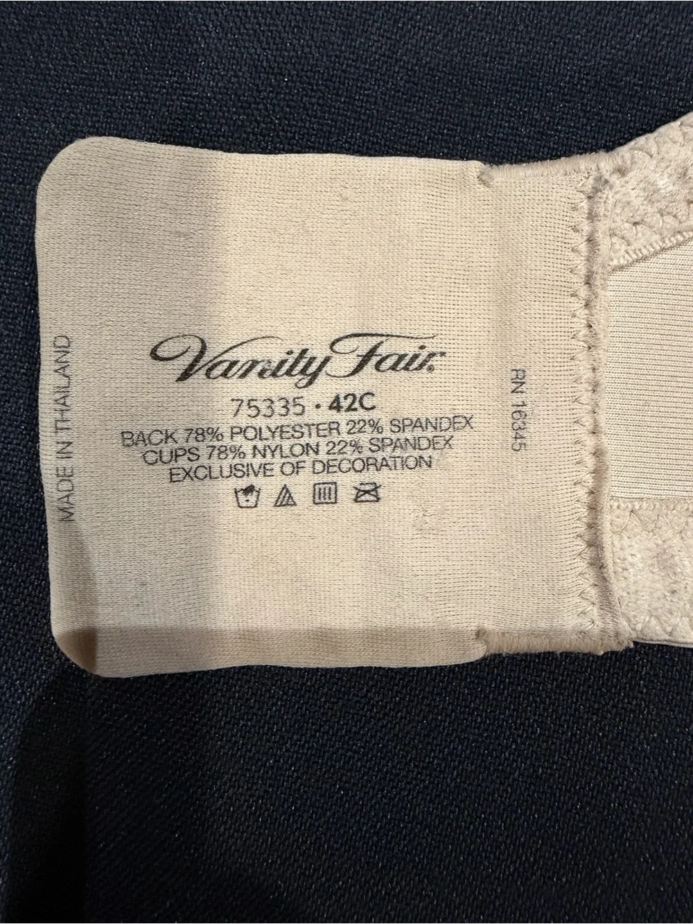 Vanity Fair lightweight molded